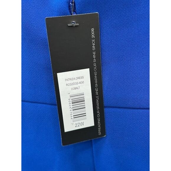 NWT Sachin & Babi Patrizia Sheath Dress Long Sleeve Bateau Neck Blue Size 22W - Picture 11 of 13